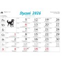 Kalendarz ścienny PSY rodzinny 280mm x 200mm Lucrum (WL08) Lucrum