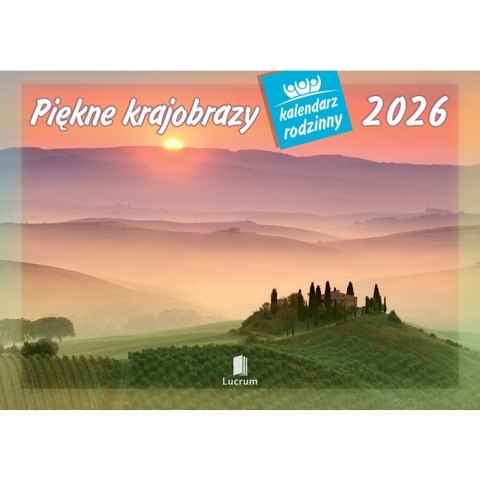 Kalendarz ścienny Piękne krajobrazy rodzinny 2026 280mm x 200mm Lucrum (WL04) Lucrum