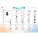 Kalendarz ścienny koty i kotki rodzinny 280mm x 200mm Lucrum (WL09) Lucrum