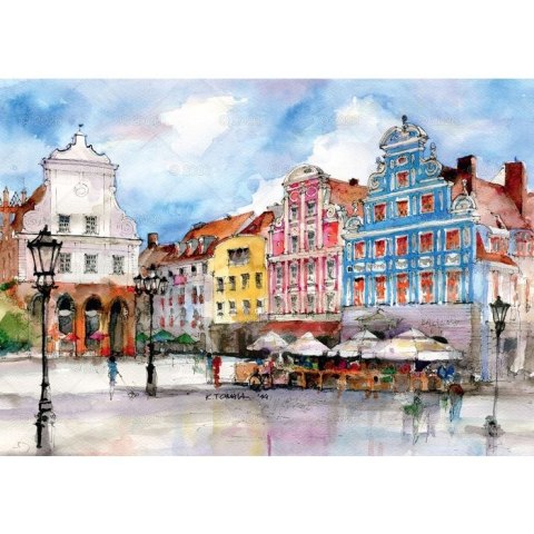 Kalendarz ścienny miasta w awkareli rodzinny 2026 280mm x 400mm Lucrum (WL05) Lucrum