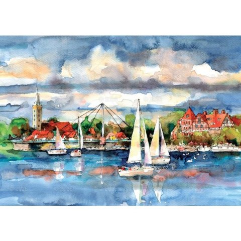 Kalendarz ścienny miasta w awkareli rodzinny 2026 280mm x 400mm Lucrum (WL05) Lucrum