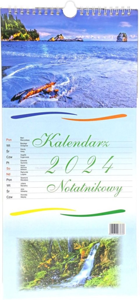 Kalendarz ścienny notatnikowy 210mm x 450mm Darrieus Darrieus