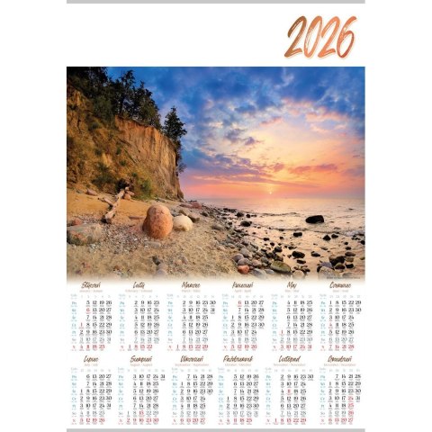 Kalendarz ścienny plakatowy 607mm x 880mm Lucrum (PL04) Lucrum