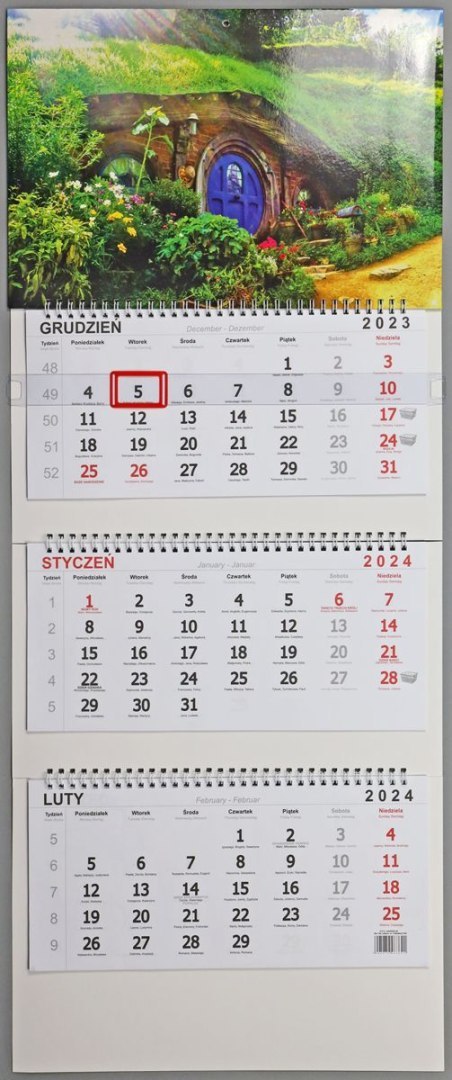 Kalendarz ścienny ścienne 210mm x 320mm Darrieus Darrieus