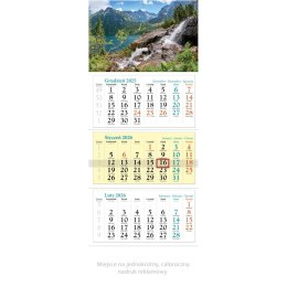 Kalendarz ścienny trójdzielny 320mm x 860mm Lucrum (KT01) Lucrum