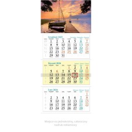 Kalendarz ścienny trójdzielny 320mm x 860mm Lucrum (KT05) Lucrum