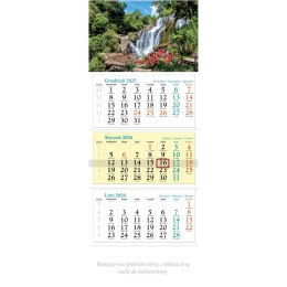 Kalendarz ścienny trójdzielny 320mm x 860mm Lucrum (KT09) Lucrum