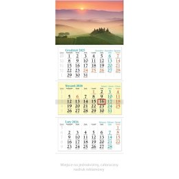 Kalendarz ścienny trójdzielny 320mm x 860mm Lucrum (KT12) Lucrum