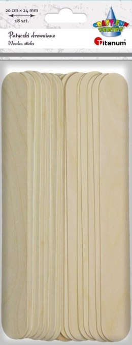 Ozdoba drewniana Craft-Fun Series Patyczki naturalne 24x200mm Titanum (171200) Titanum