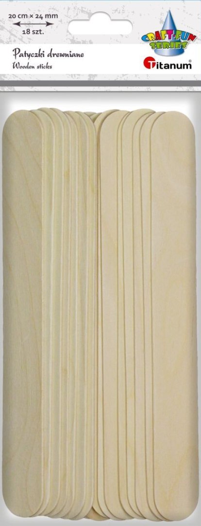 Ozdoba drewniana Craft-Fun Series Patyczki naturalne 24x200mm Titanum (171200) Titanum