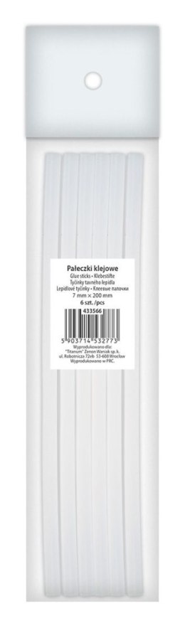 Pałeczki Klejowe 7x200mm 6 szt Titanum