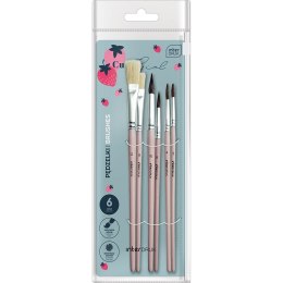 Pędzel CUTE GIRL drewniane 5902277327802 Interdruk (6 sztuki) Interdruk