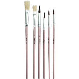 Pędzel CUTE GIRL drewniane 5902277327802 Interdruk (6 sztuki) Interdruk