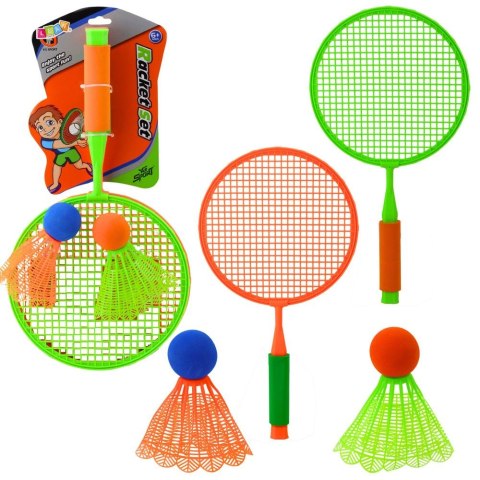 Rakieta plażowa 2 Rakietki 2 Duże Lotki Z Piłką Lean (23240) Lean