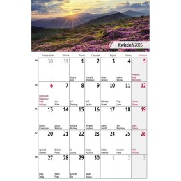 Kalendarz biurkowy miesięczny Pejzaże 240mm x 150mm Press (5904830713602) Press