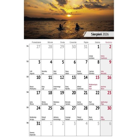 Kalendarz biurkowy miesięczny Pejzaże 240mm x 150mm Press (5904830713602) Press