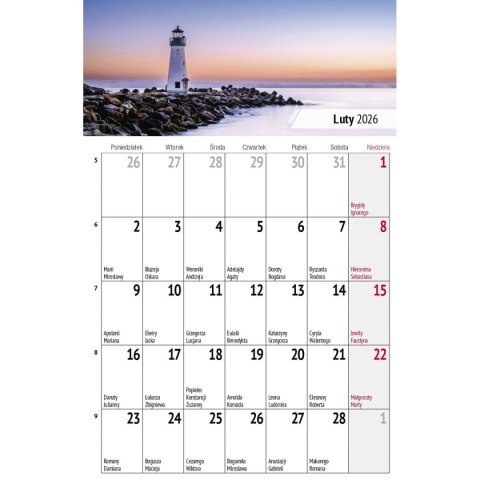 Kalendarz biurkowy miesięczny Pejzaże 240mm x 150mm Press (5904830713602) Press