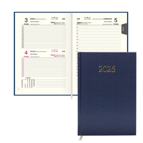 Kalendarz książkowy (terminarz) EKONOMICZNY A5 Press (DZIENNY) Press