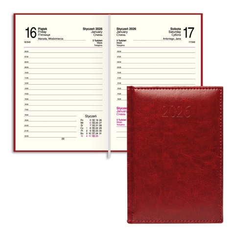 Kalendarz książkowy (terminarz) FIGARO A6 Press (DZIENNY) Press