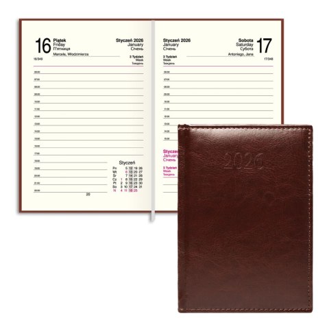 Kalendarz książkowy (terminarz) FIGARO A6 Press (DZIENNY) Press