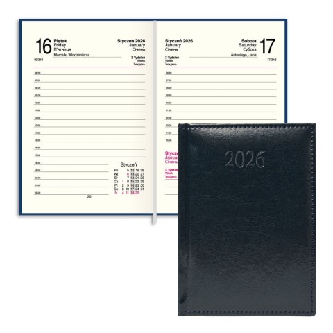 Kalendarz książkowy (terminarz) FIGARO A6 Press (DZIENNY) Press