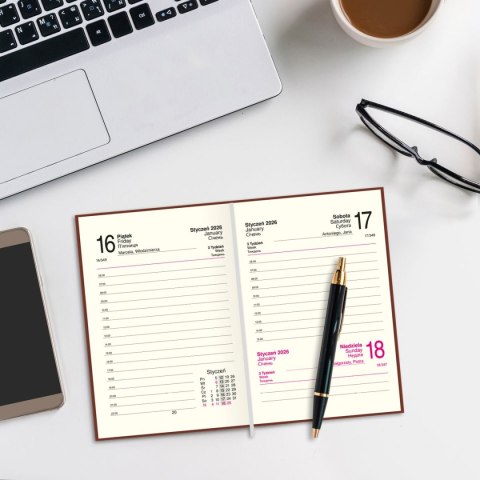 Kalendarz książkowy (terminarz) FIGARO A6 Press (DZIENNY) Press