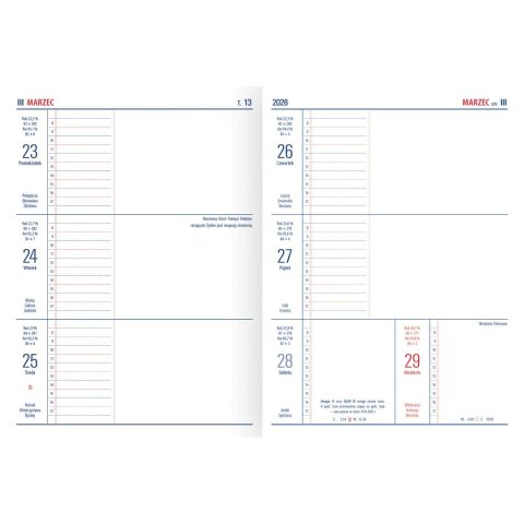 Kalendarz książkowy (terminarz) TENO 145mm x 194mm Telegraph (0) Telegraph