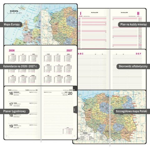 Kalendarz książkowy (terminarz) dwuletni A5 Press Press