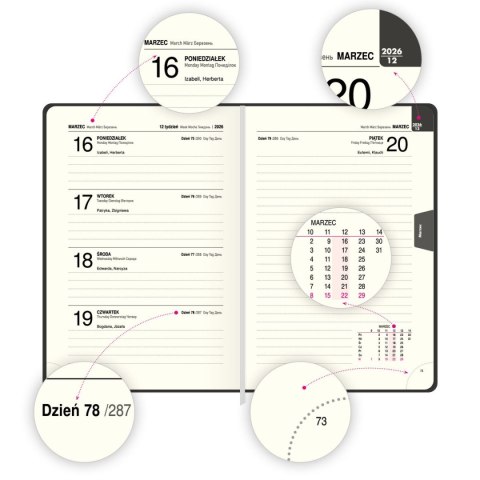 Kalendarz książkowy (terminarz) dwuletni A5 Press Press