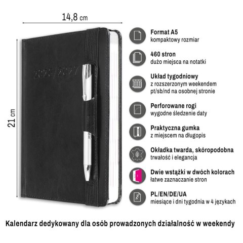 Kalendarz książkowy (terminarz) dwuletni A5 Press Press