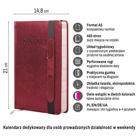 Kalendarz książkowy (terminarz) dwuletni A5 Press Press