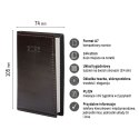 Kalendarz książkowy (terminarz) kieszonkowy A7 Press (tygodniowy) Press