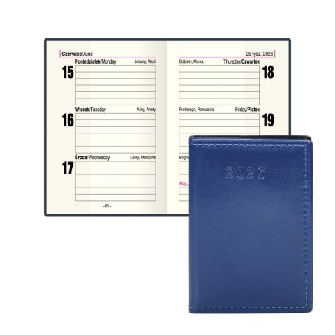 Kalendarz książkowy (terminarz) kieszonkowy A7 Press (tygodniowy) Press