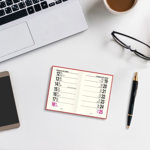 Kalendarz książkowy (terminarz) kieszonkowy A7 Press (tygodniowy) Press