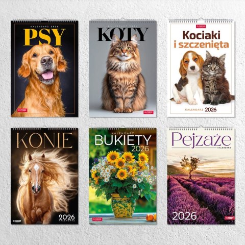 Kalendarz ścienny 16 stron wieloplanszowy A3 Press (Bukiety) Press