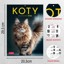Kalendarz ścienny A4 KOTY A4 Press (5904830713381) Press