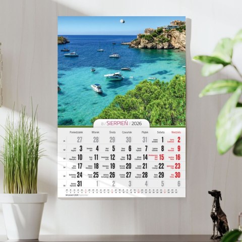 Kalendarz ścienny A4 KRAJOBRAZY A4 x 300mm Press (5904830713435) Press