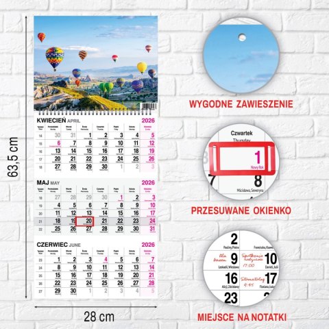 Kalendarz ścienny BUKIET 310mm x 790mm Press Press