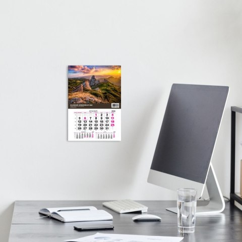 Kalendarz ścienny JEDNODZIELNY GÓRY A4 210mm x 295mm Press Press