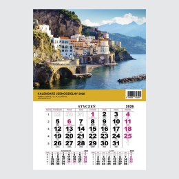 Kalendarz ścienny JEDNODZIELNY WIDOK A4 210mm x 295mm Press Press