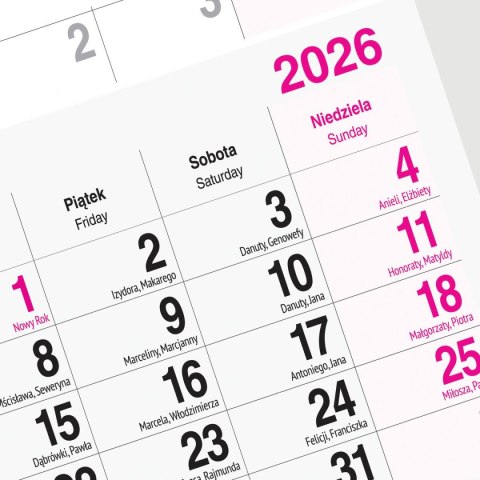 Kalendarz ścienny KAWA 310mm x 790mm Press Press