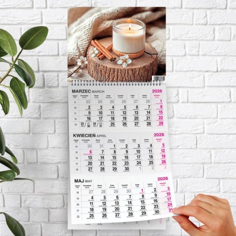 Kalendarz ścienny KAWA 310mm x 790mm Press Press