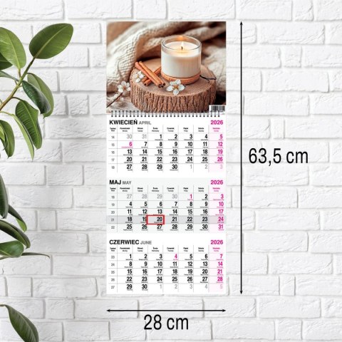 Kalendarz ścienny KAWA 310mm x 790mm Press Press