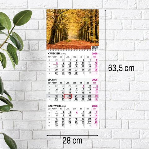 Kalendarz ścienny LAS A4 Press Press