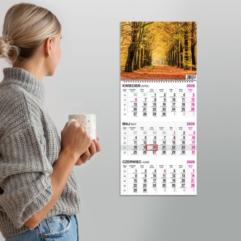 Kalendarz ścienny LAS A4 Press Press