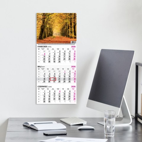 Kalendarz ścienny LAS A4 Press Press