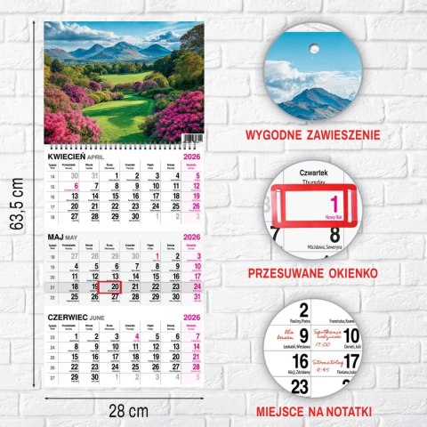 Kalendarz ścienny OGRÓD A3 Press Press