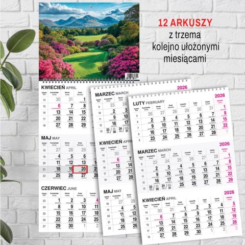 Kalendarz ścienny OGRÓD A3 Press Press