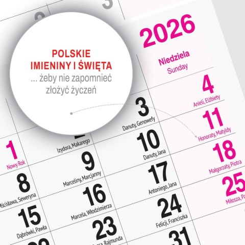 Kalendarz ścienny PLAŻA 310mm x 790mm Press Press