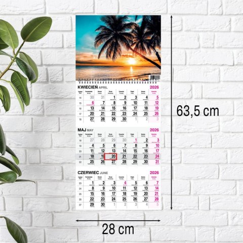 Kalendarz ścienny PLAŻA 310mm x 790mm Press Press